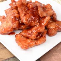 F2. Peking Pork Chop京都肉扒 · Boneless pork chop w/plum sauce