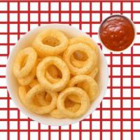 Onion Rings · Onion rings crumbed and fried till golden and crisp