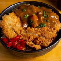 Katsu Chicken Curry · A Japanese curry with a chicken cutlet on top