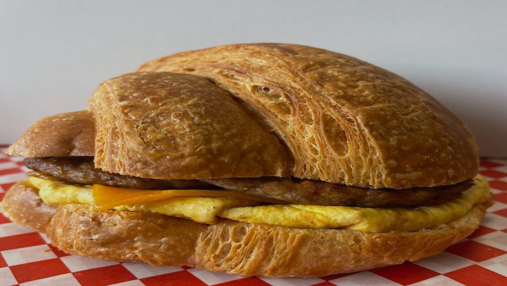 Sausage Croissant · **just a sausage croissant with an option of cheese, if you wanted eggs please select the item with eggs in it.