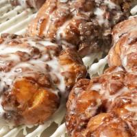 Fritter  · Types: blueberry or apple
*Please be aware we sell out so it may not be the exact icing top ...