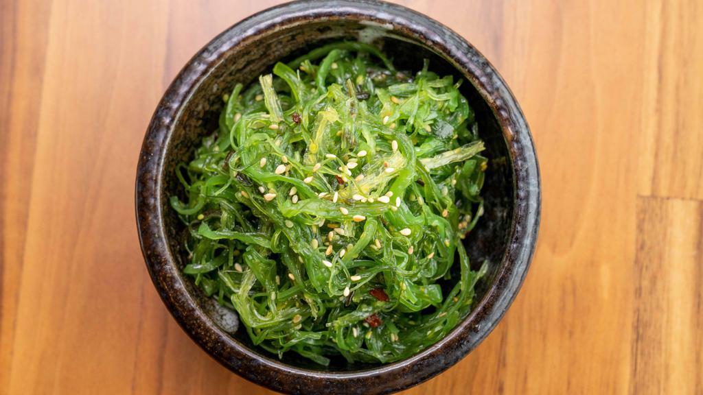 Wakame Salad · Seaweed seasoned with sesame seeds.