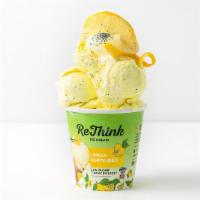 ReThink Ice Cream-Lemon Poppyseed · The ice cream version of a poppyseed muffin, ripe, tangy citrus combined with generous sprin...