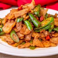 小炒肉 Szechuan chili pepper with pork  · Pork bellies with jalapeño