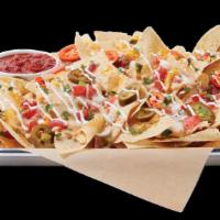 Ultimate Nachos · DOUBLE-LAYERED / HOUSE-MADE TORTILLA CHIPS / HATCH QUESO / CHEDDAR-JACK CHEESE / HOUSE-MADE ...