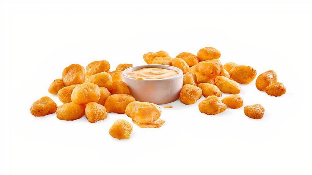Large Cheddar Cheese Curds · WISCONSIN WHITE CHEDDAR CHEESE CURDS / BATTERED / SOUTHWESTERN RANCH