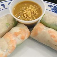A3. Shrimp Spring Rolls / Gỏi Cuốn Tôm (2) · served with peanut sauce