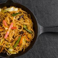 Fried Noodles · Fresh chow mein noodles added with eggs, cabbage, carrots, cauliflower, broccoli, with custo...