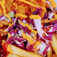 Halloumi Box · Three slices of fried Halloumi served with fries and slaw