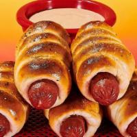 Ball Park Pretzel Dogs · Beef franks, pretzel wrap, smoky sweet-heat dip