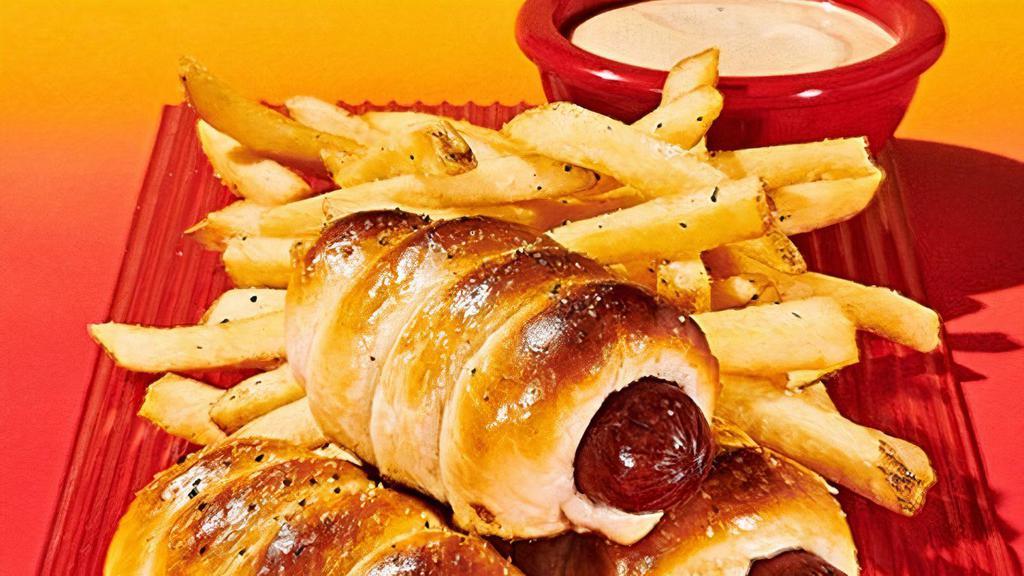 Kid'S Ball Park Pretzel Dogs · Served with French Fries