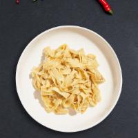 About Your Fettuccine · Build your own pasta with your choice of sauce, toppings, and garnishes!
