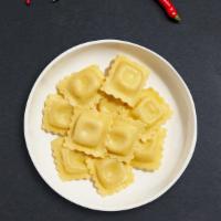 About Your Cheese Ravioli · Build your own pasta with your choice of sauce, toppings, and garnishes!