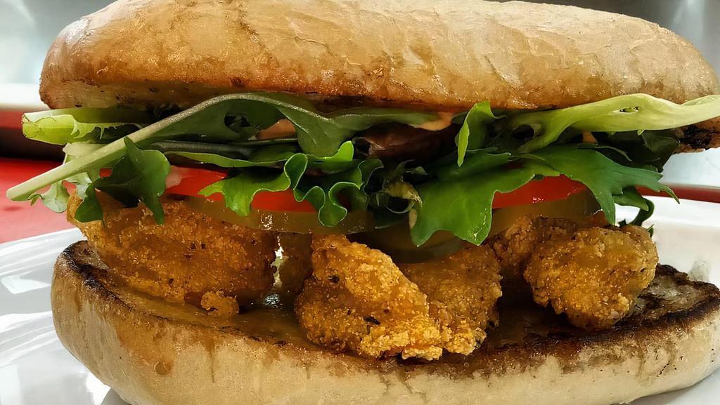 The Shrimp Po'Boy · Our menu ranges from your old school to some mind blowing custom burgers and sides.