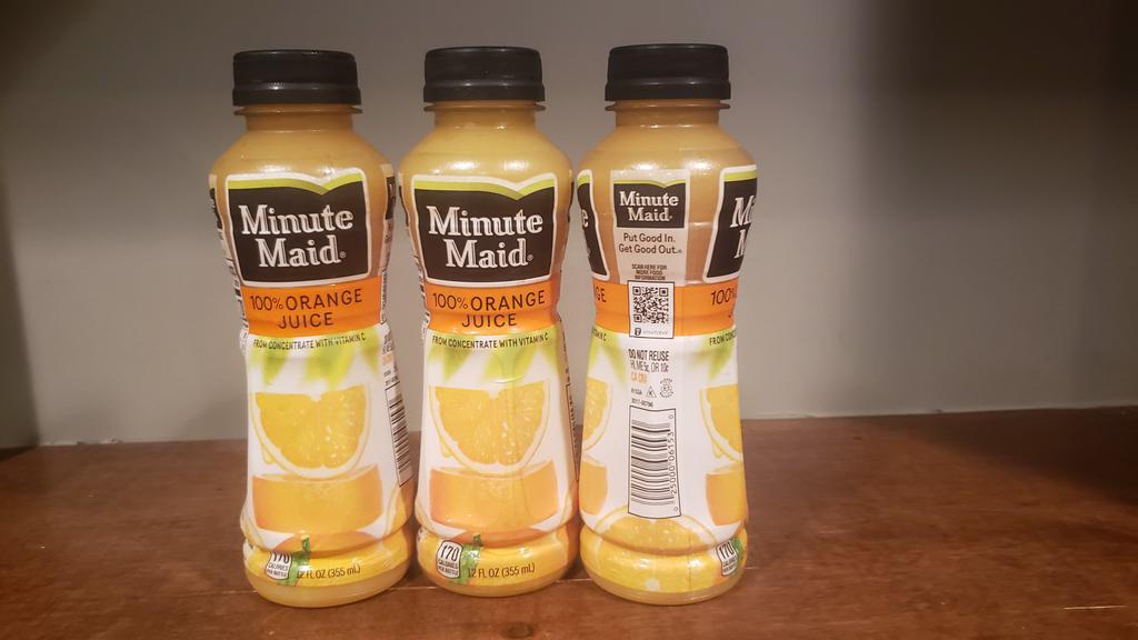 100% orange juice · 100% orange juice (not from concentrate).
