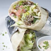 Lamb & Beef Gyros · Slow cooked, thinly sliced marinated lamb & beef