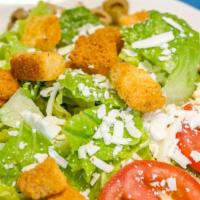 Green Salad (Small) · Romaine lettuce, tomatoes, cucumbers, and croutons.