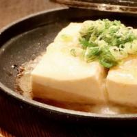 Tofu Tobanyaki (4) · Tofu steamed together with ground mountain yam, bonito and soy. Request without bonito for a...
