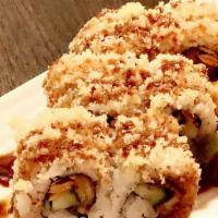 Unagi Almond Uramaki (6pc) · BBQ fresh water eel and almond with tempura flake (6 pcs).