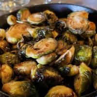 ROASTED BRUSSEL SPROUTS · BROWN BUTTER SAGE, PARMESAN AND POMEGRANATE MOLASSES