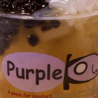 Passionfruit Qq · Boba and lychee jelly.