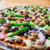 The Roberts Classic · Pepperoni, Italian sausage, mushrooms, olives, onions, bell peppers. If you would like addit...
