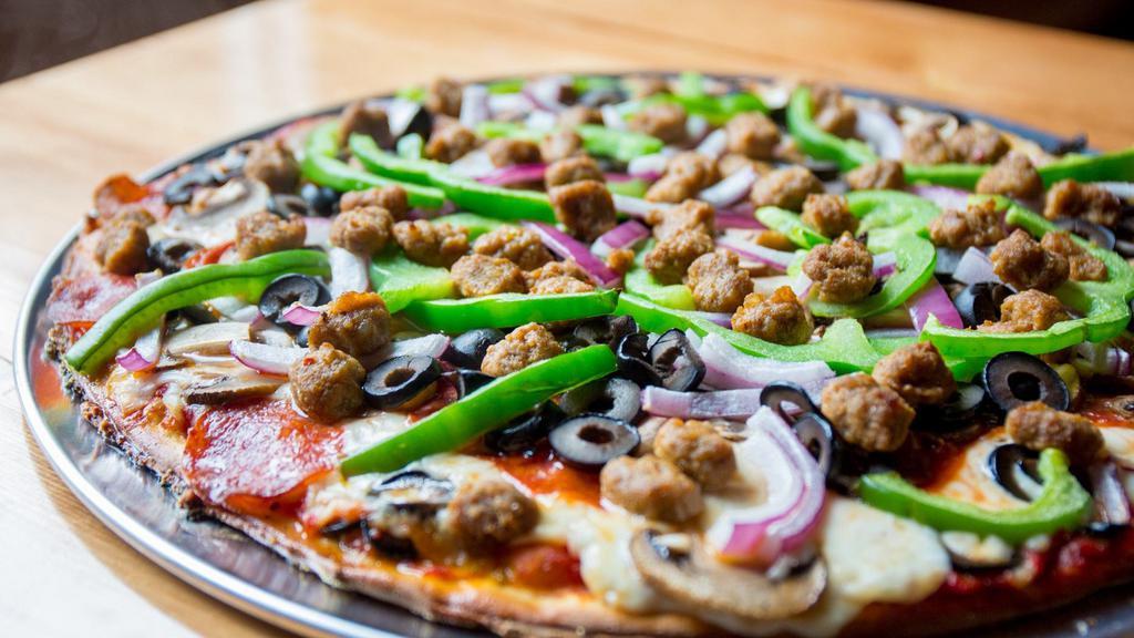 The Roberts Classic · Pepperoni, Italian sausage, mushrooms, olives, onions, bell peppers. If you would like additional toppings, you can add it!