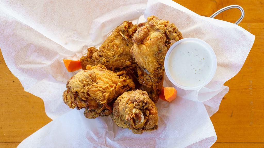 Wings · Choice of southern fried, BBQ or spicy buffalo.