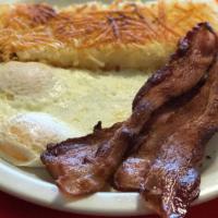 bacon and Eggs · 4 bacon and 2 egg