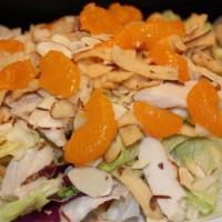 Asian Chicken Salad · Iceberg Lettuce, Chicken Breast, Crispy Wontons, Sliced Almonds, Cabbage,
Shredded Carrots, ...