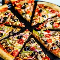 Veggie Special · Mushroom, bell pepper, onions, olives and tomatoes.
