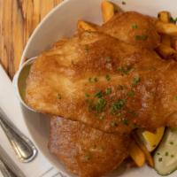 Fish & Chips · Crispy or Grilled flakey whitefish served with housemade tartar sauce and fries.

*Crispy Fr...