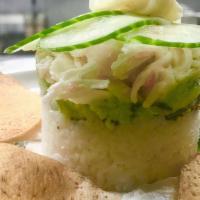 Lazy Man's Cali-Roll · Deconstructed California Roll; imitation crab, avocado, cucumber, rice, pickled ginger, furi...