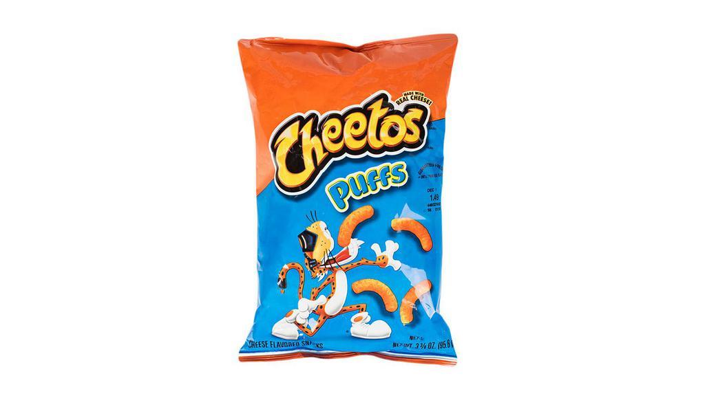Cheetos Puffs · Puffy Cheeto chips.