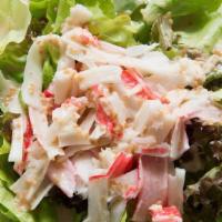 S4. Crab Avocado Salad · Mixed greens, crab meat and avocado.