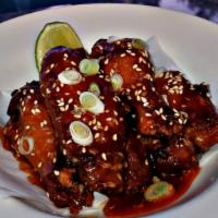 Chicken Wings · Korean chili, lime, sesame.
