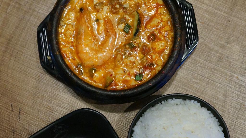 Seafood Tofu Soup · with 1 white rice