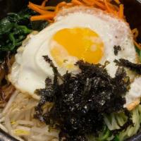 Seafood Bibimbap · With hot stone pot additional charge applicable.