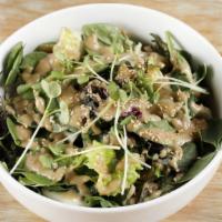 Spinach Salad · Spinach and cabbage with sesame miso dressing.