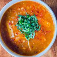 Green Lentil Soup · *Vegetarian - Carrot, celery, and hand-cut pasta with parsley and Aleppo pepper with Acme br...