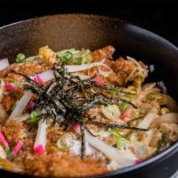 Katsu Don · chicken or pork, Served with miso soup