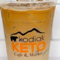 Iced Café Latte · A traditional iced latte with a Keto twist.  Made with heavy cream instead of whole milk, th...