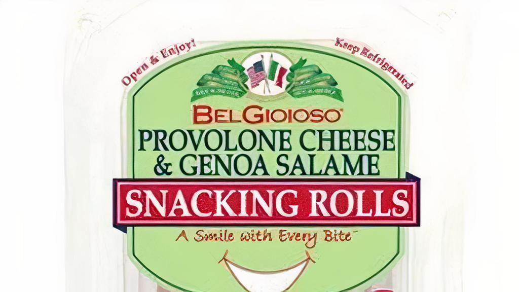 BelGioioso Snacking Rolls, Provolone Cheese & Genoa Salame · This latest innovation in the BelGioioso Snacking Cheese line conveniently combines award-winning Provolone cheese with the finest uncured Genoa Salame, creating the perfect savory, protein-packed snack.