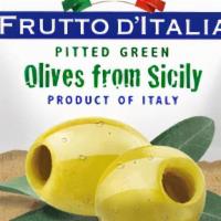 Frutto d'Italia Pitted Green Olives Snack Pouch · 100% Natural, innovative, and smart snack pack containing pitted, Sicilian Green Olives with...