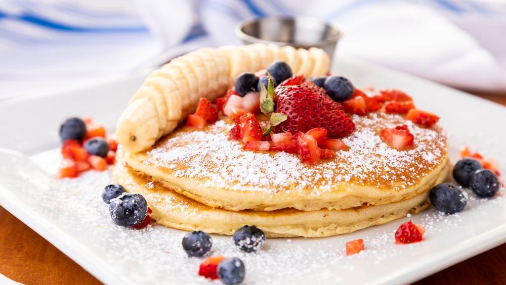 Pancakes · Served with berries