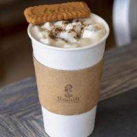 S'mores Latte · Espresso, steamed milk, mocha flavor, toasted marshmallow, Biscoff cookie