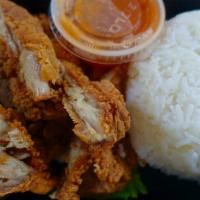 Crispy Chicken Rice Plate (Lunch) · Lightly battered, sweet and sour sauce.