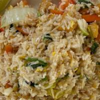 Thai House Fried Rice · Tomatoes, eggs, and onions with your choice of beef, pork and chicken.