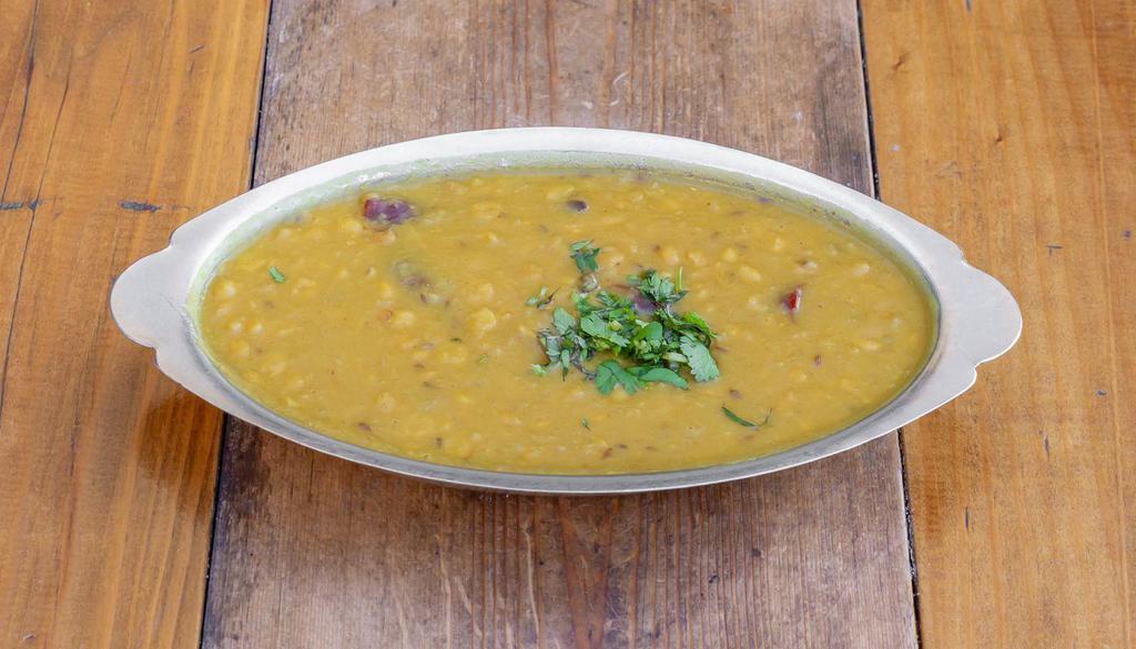 Daal Punjabi - 8 oz bowl 8 oz · Slow-simmered yellow lentils w/ caramelized onions and mustard seeds.

[Nut-Free, Egg-Free, Gluten-Free, Vegan]