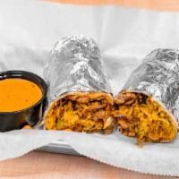Burrito Wrap · A flour tortilla filled w/ grilled chicken or paneer, rice, chopped salad, and your choice o...